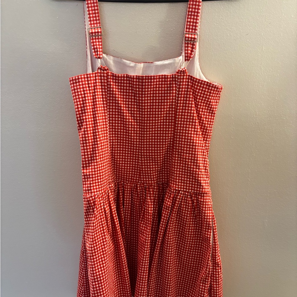 Abercrombie & Fitch Red and White Gingham Sundress - Picture 4 of 11